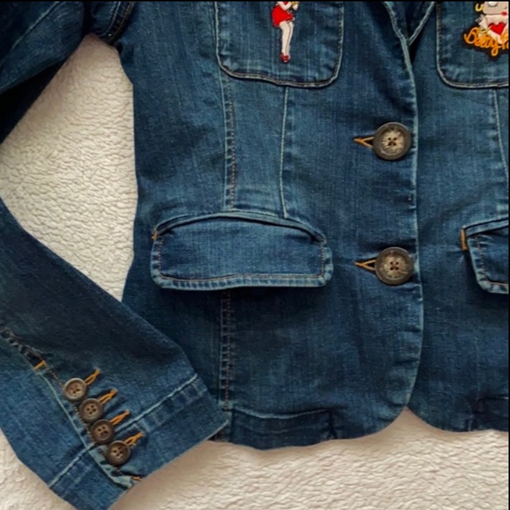 Betty Boop Patches Mossimo Jean Jacket - Picture 6 of 14